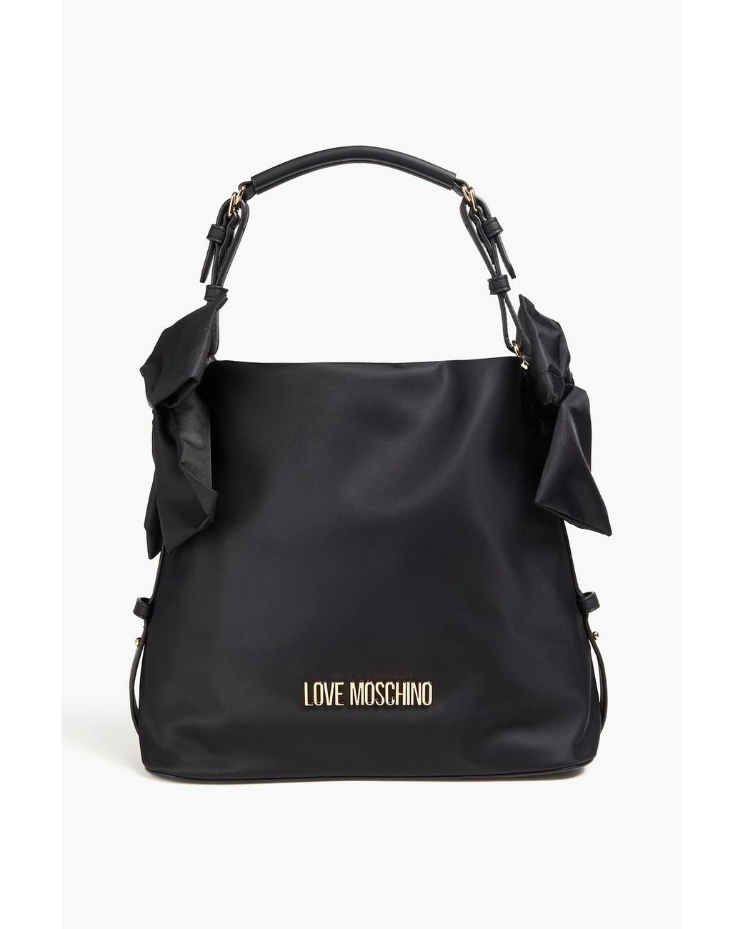 Love Moschino Bow detailed Shell Shoulder Bag in Black Lyst Canada