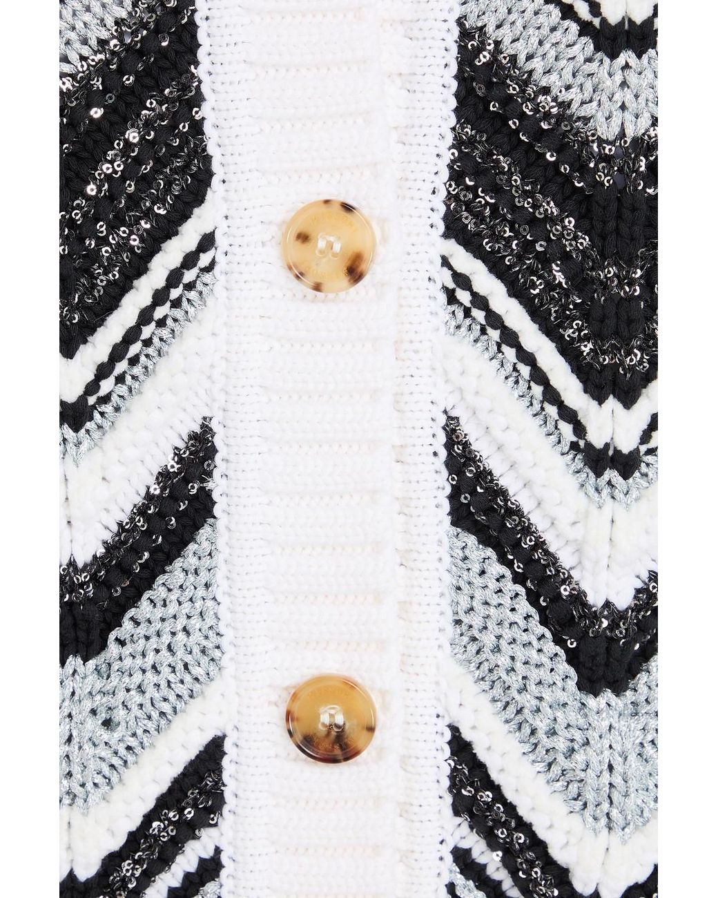Missoni White Sequin-Embellished Metallic Intarsia-Knit Vest