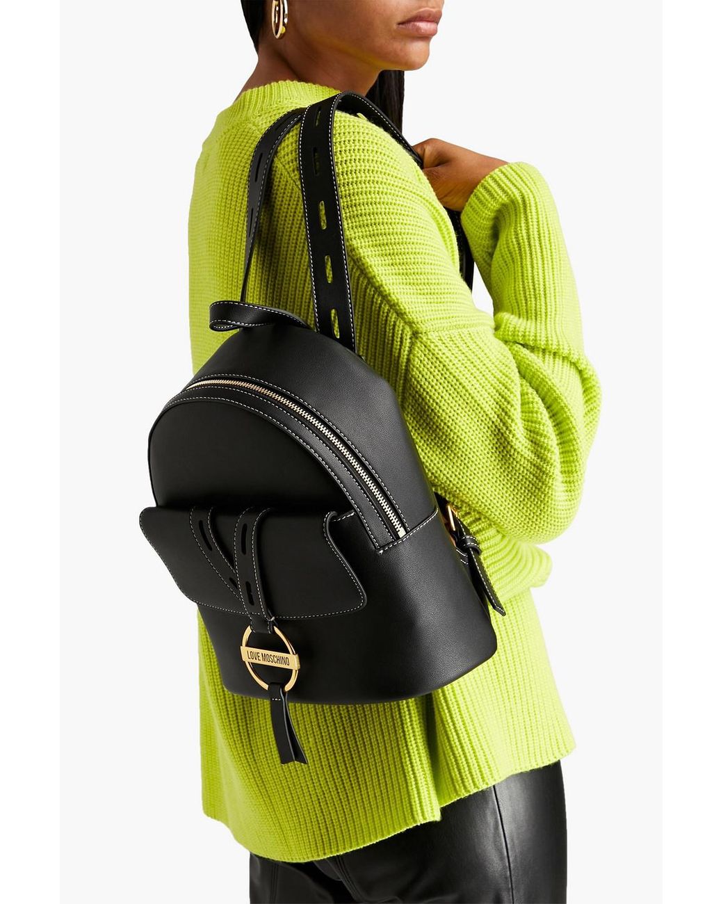 Love Moschino Kunstleder rucksack in Schwarz Damen Taschen Rucksäcke 
