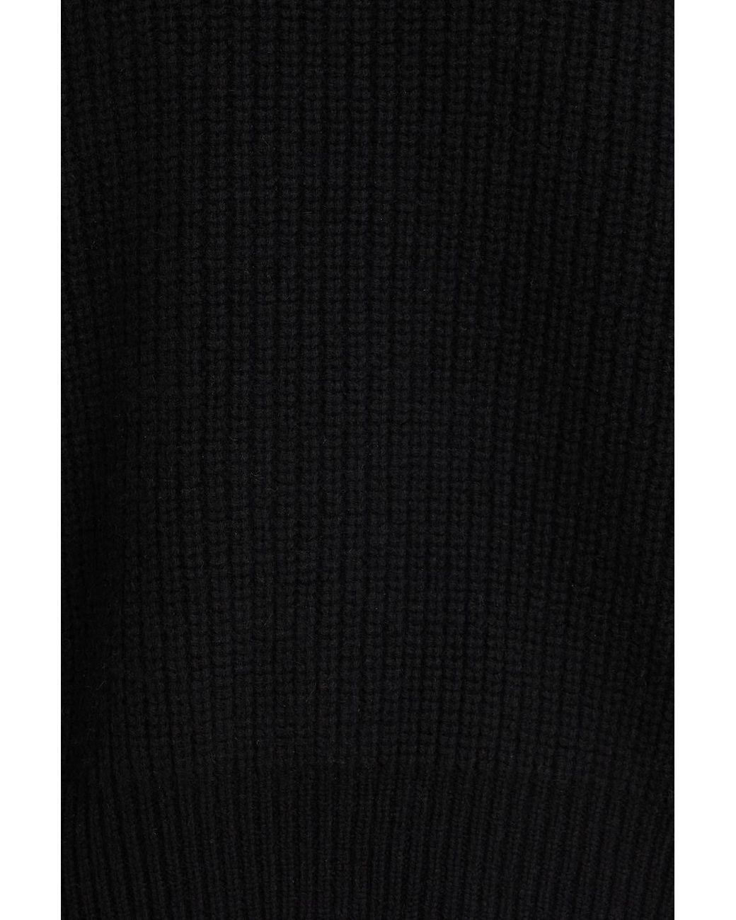 Loulou de Saison Black Ribbed Cashmere Sweater