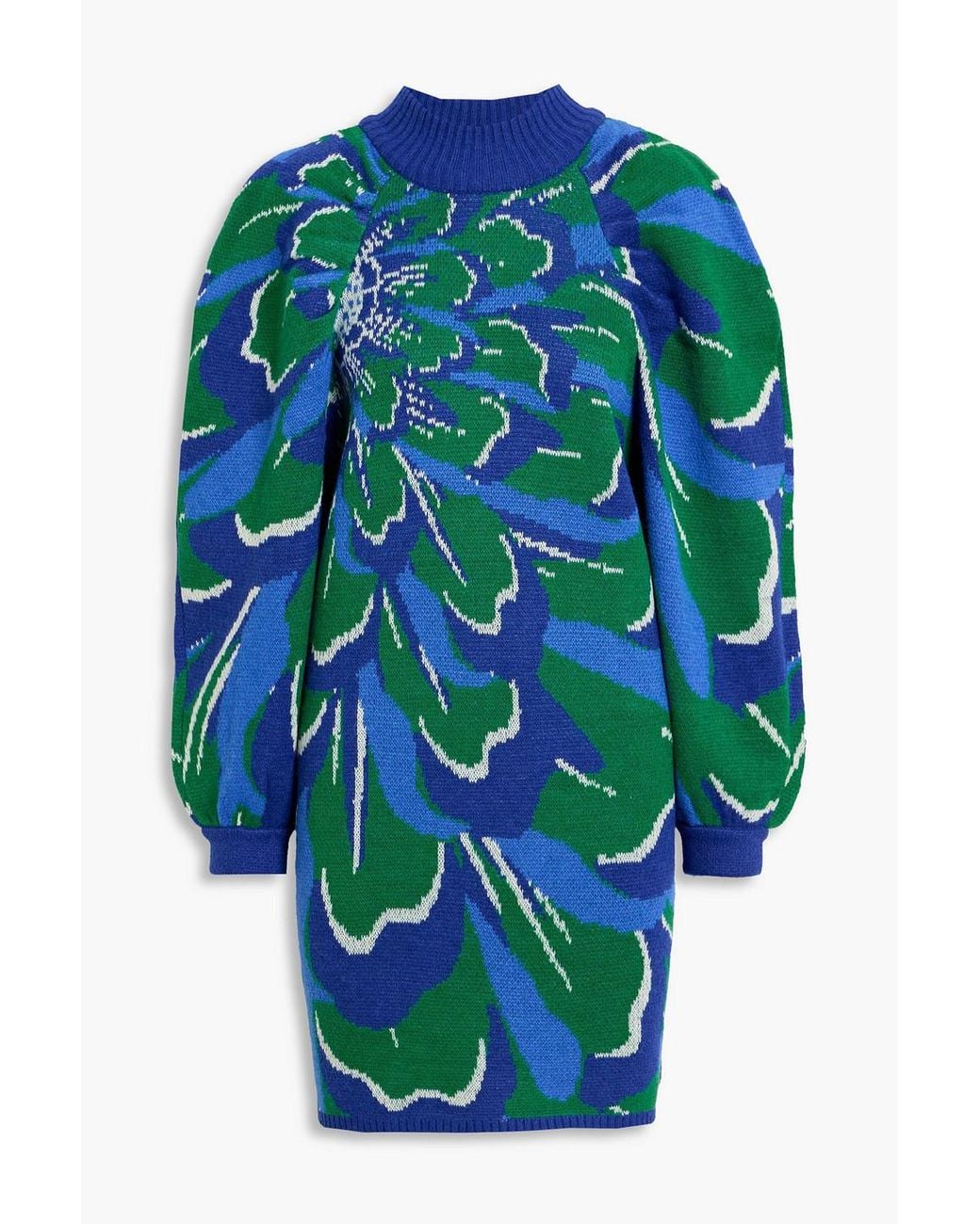 sachin and babi light blue dress GARDEN TAPESTRY Embroidered Midi Dress