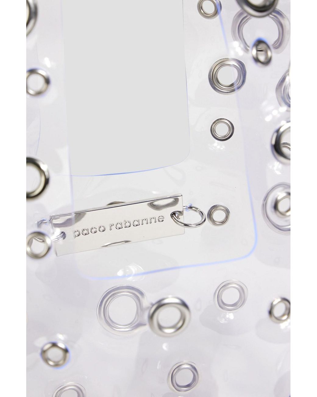 Rabanne Mini Eyelet-embellished Pvc Tote in White | Lyst