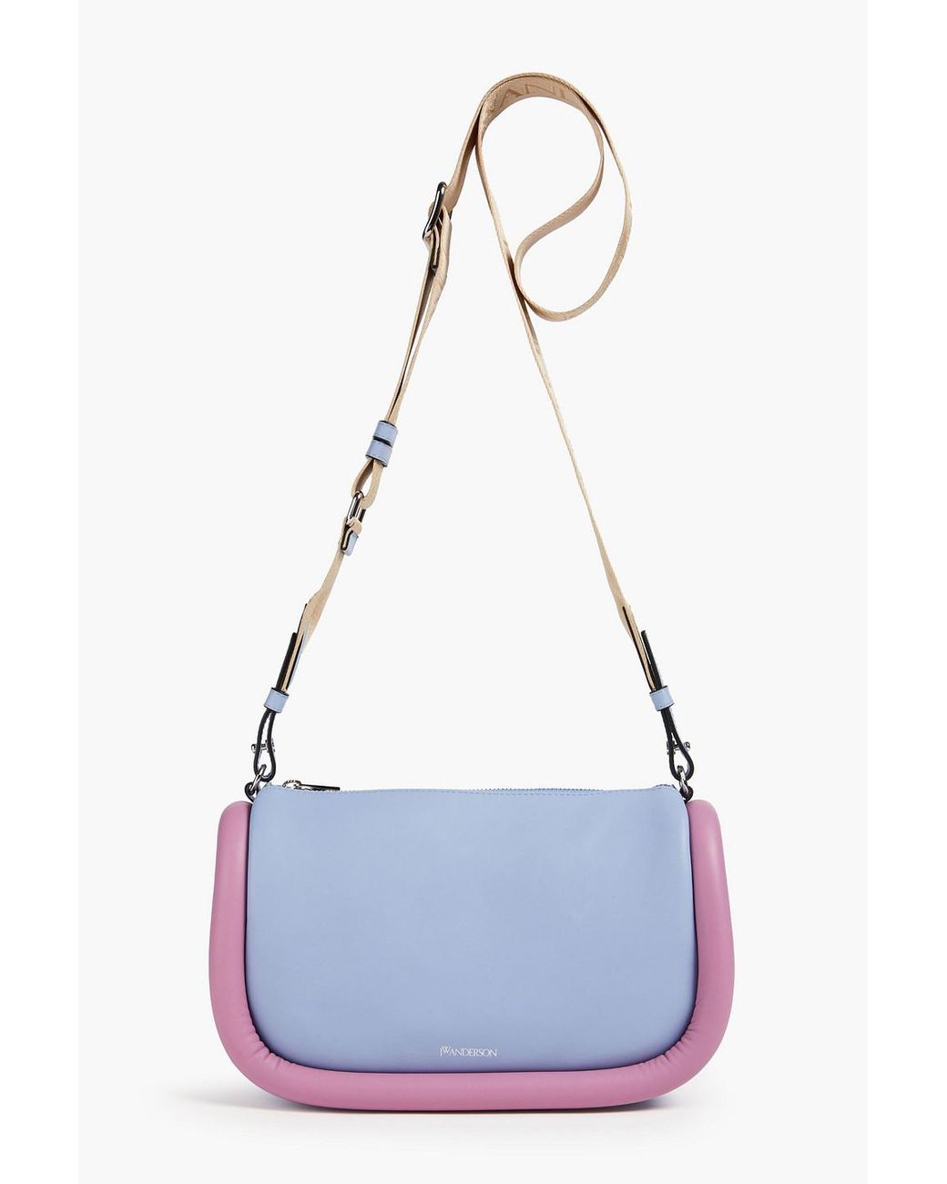 JW Anderson Bumper 17 Two-tone Leather Shoulder Bag in White JW Anderson Bumper 17 Two-tone Leather Shoulder Bag in White