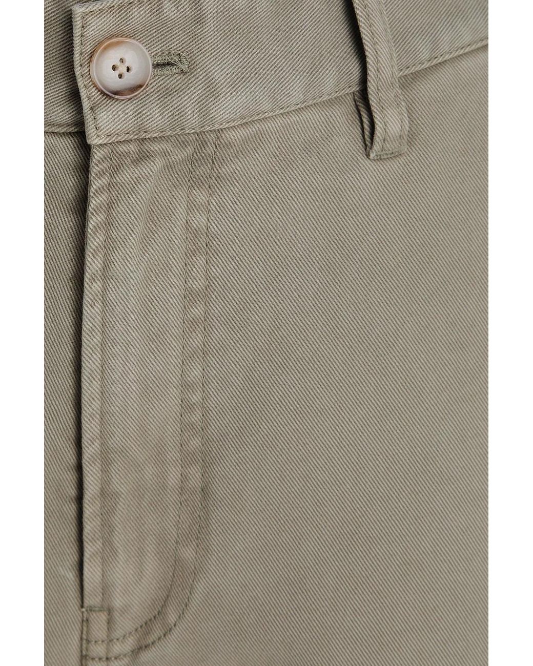 FRAME Green The Bubble High-Rise Barrel-Leg Jeans