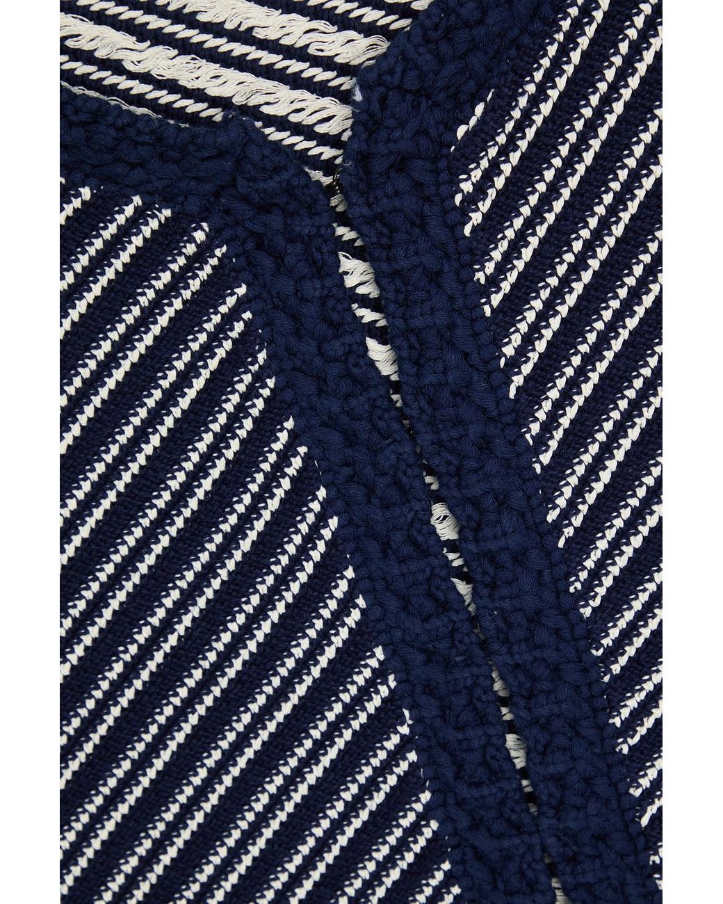 Rag & Bone Blue Claire Jacquard-Knit Cotton-Blend Cardigan