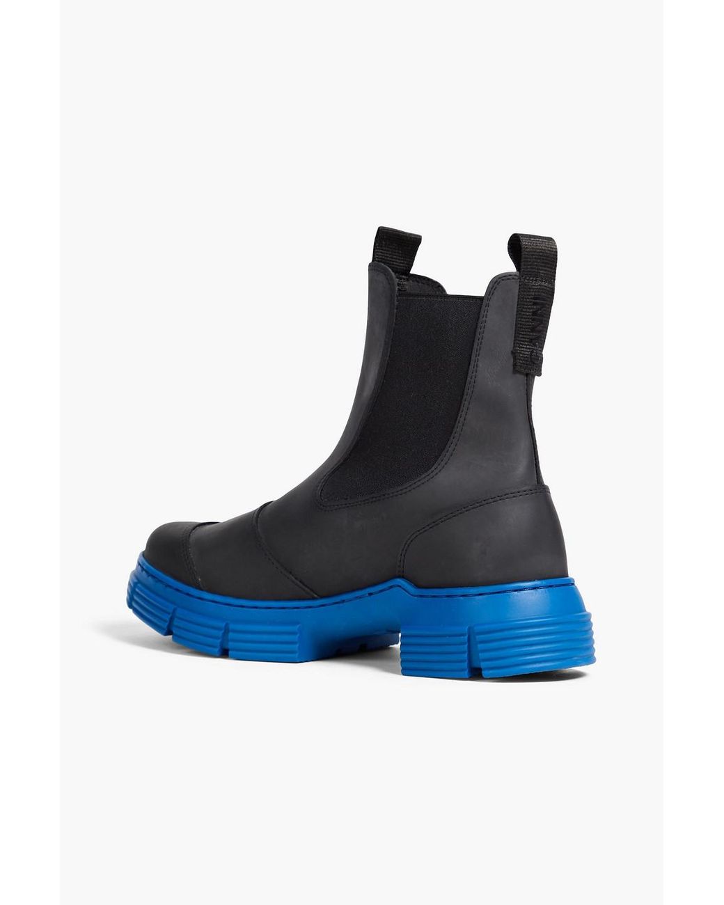 Ganni City Two tone Rubber Chelsea Boots in Blue Lyst