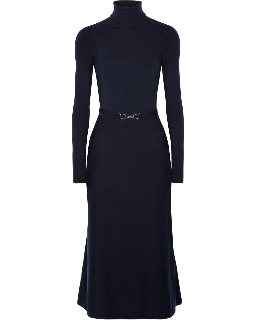 Gabriela Hearst Woman Betty Open-back Belted Wool-blend Midi Dress Navy in  Blue | Lyst