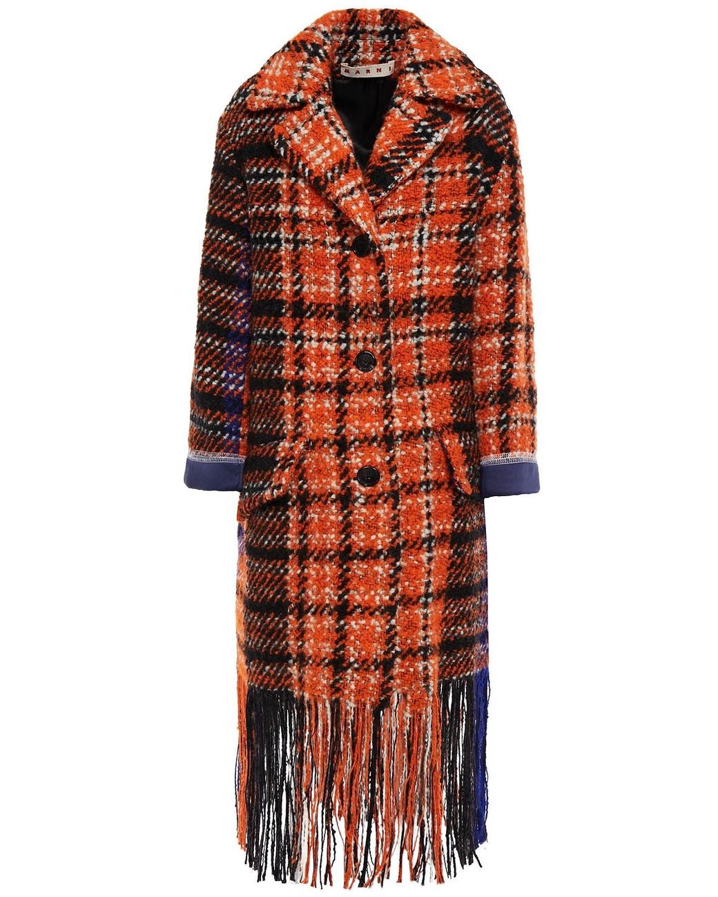 Orange top plaid coat