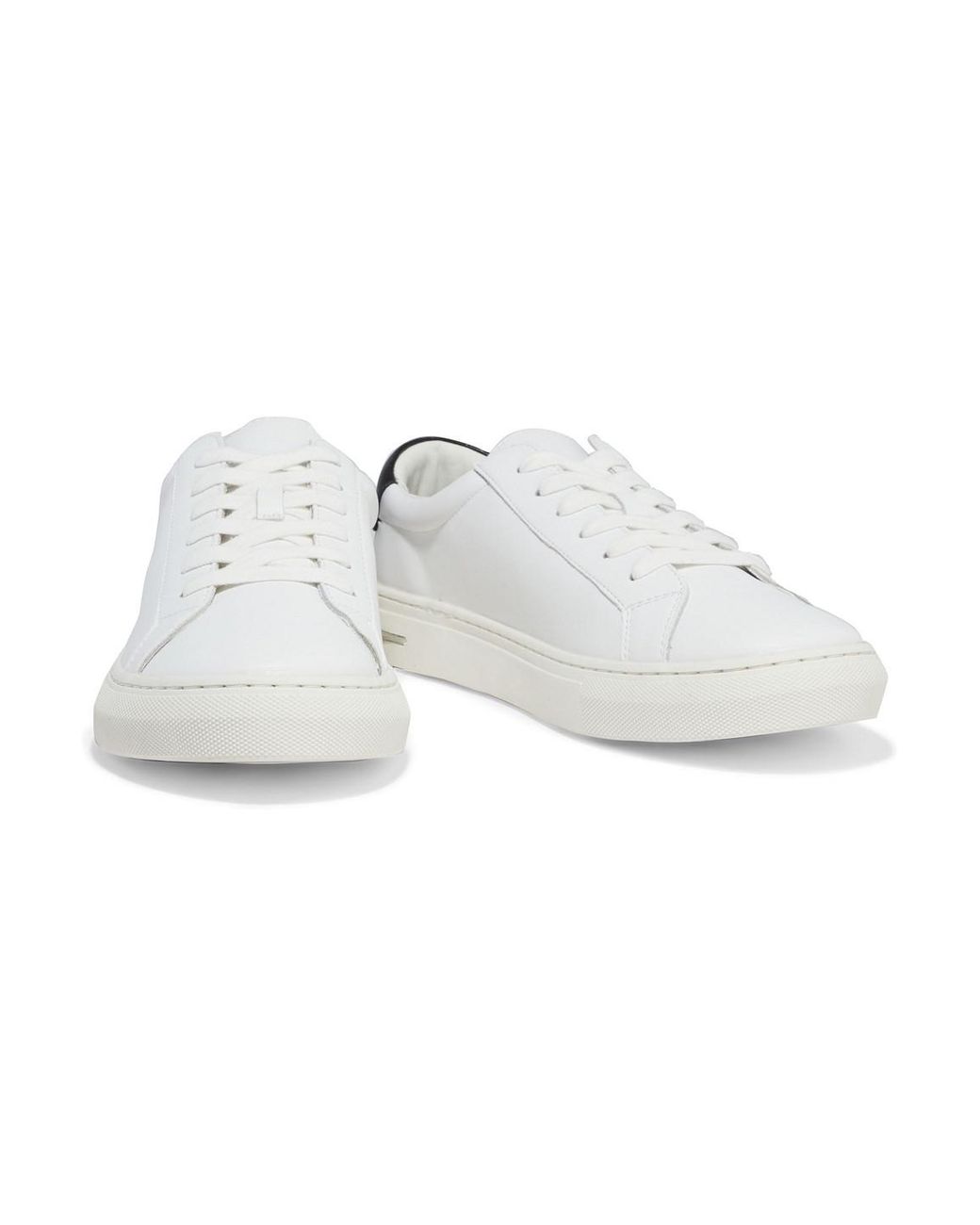 DKNY Court Leather Sneakers in White | Lyst