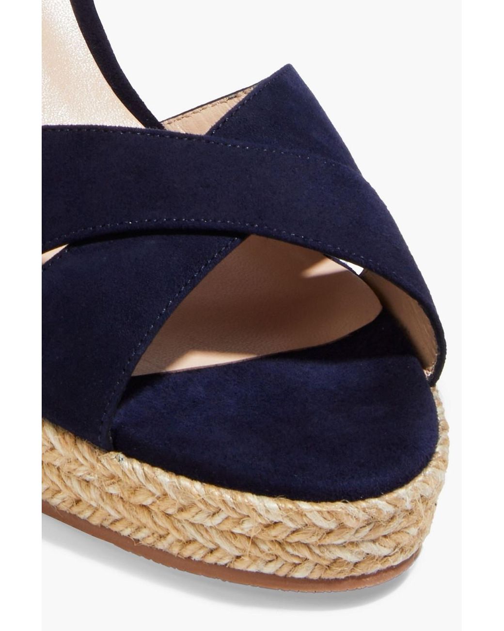 Navy suede store espadrille wedges