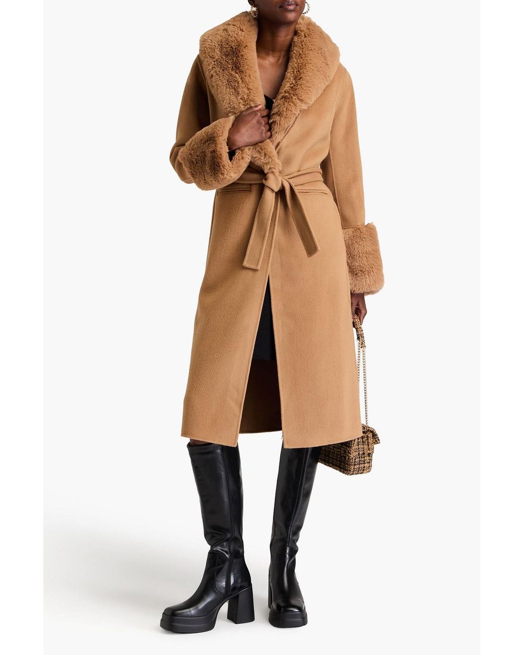 fub felted coat brown 6y