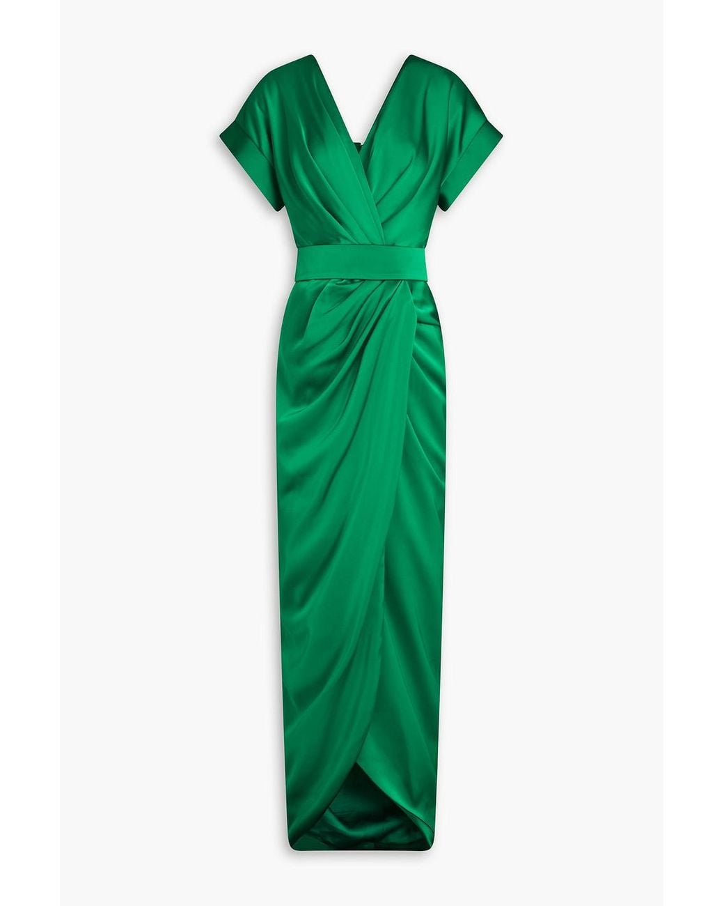 green emerald velvet dress Alaya Mikado Dress In Forest-Green  Rhea Costa