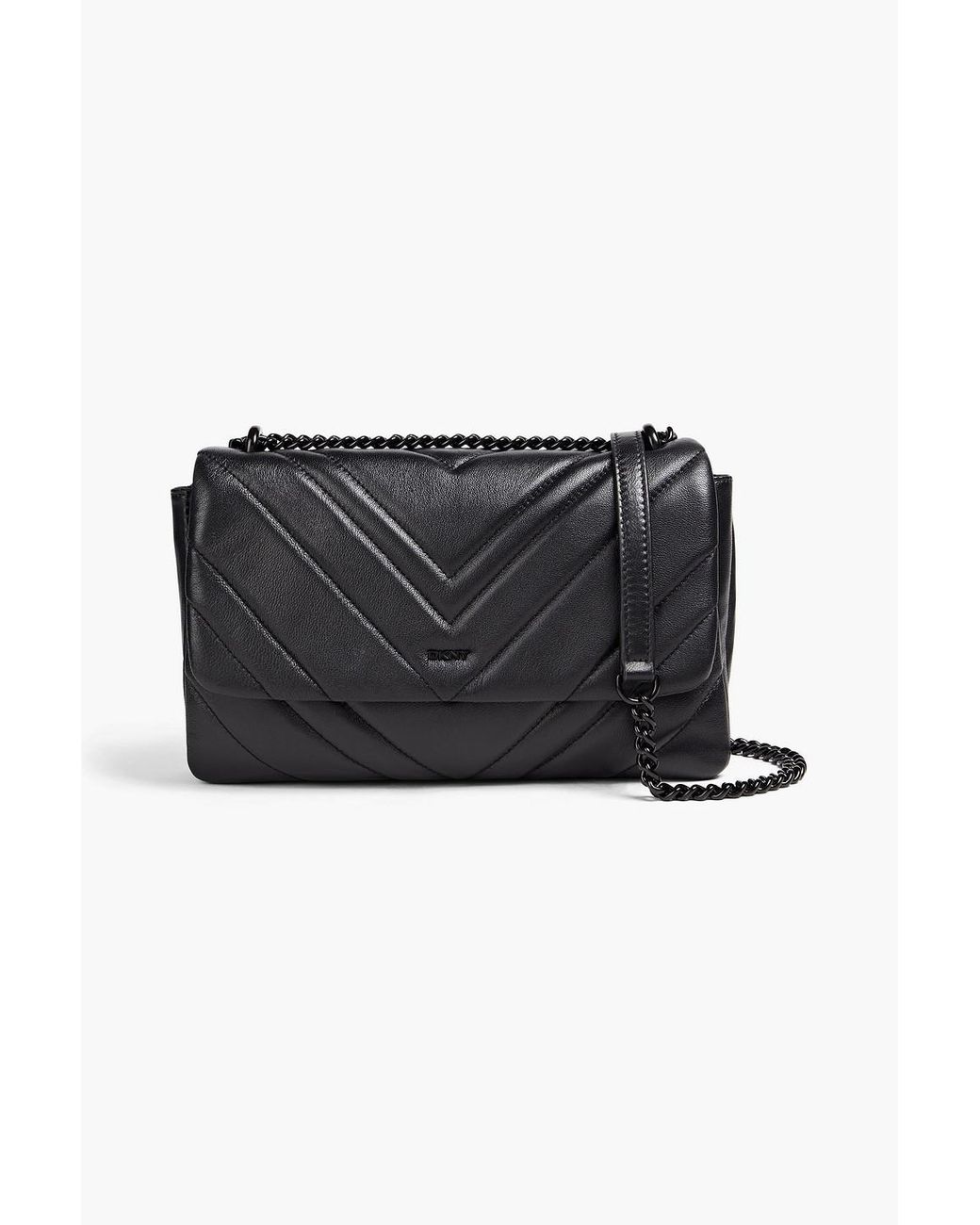 DKNY Quilted Leather Shoulder Bag in Black | Lyst Canada