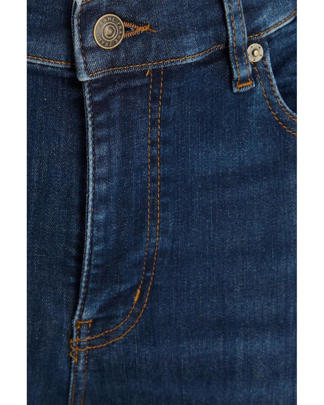 FRAME Blue Le High Skinny High-rise Skinny Jeans