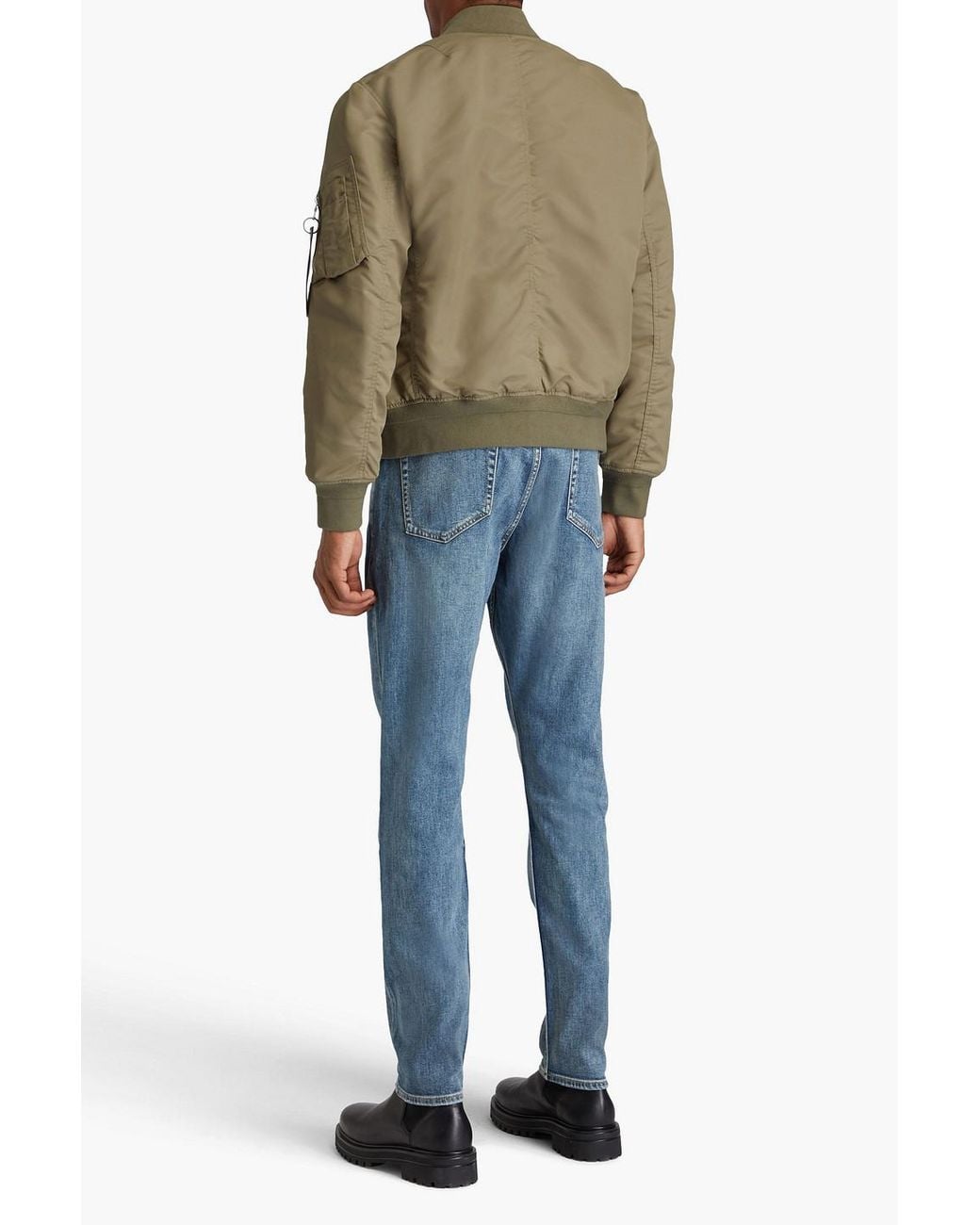 Rag & Bone Green Ston Shell Bomber Jacket for men