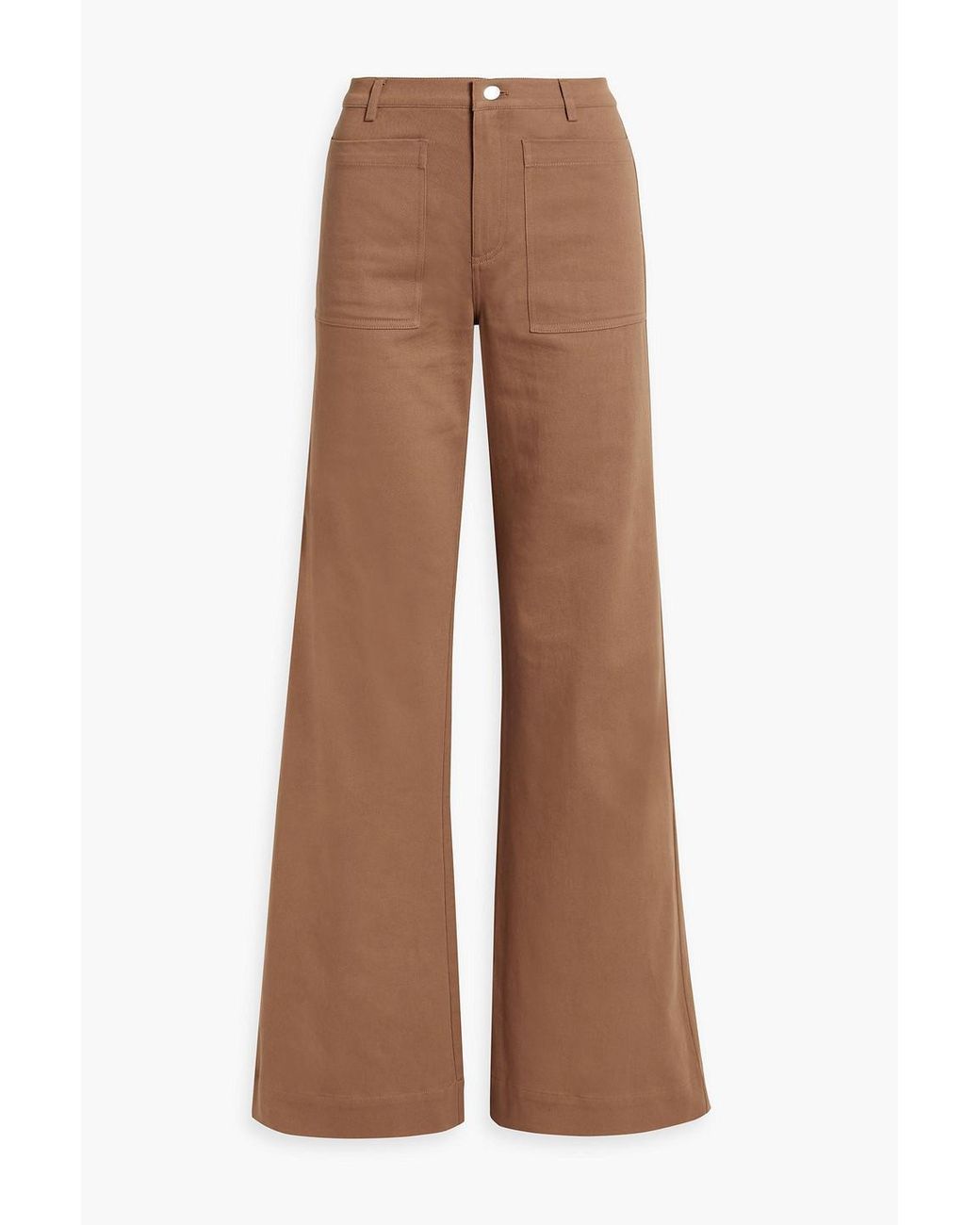 Cami NYC Makena Cotton-blend Twill Wide-leg Pants in Brown