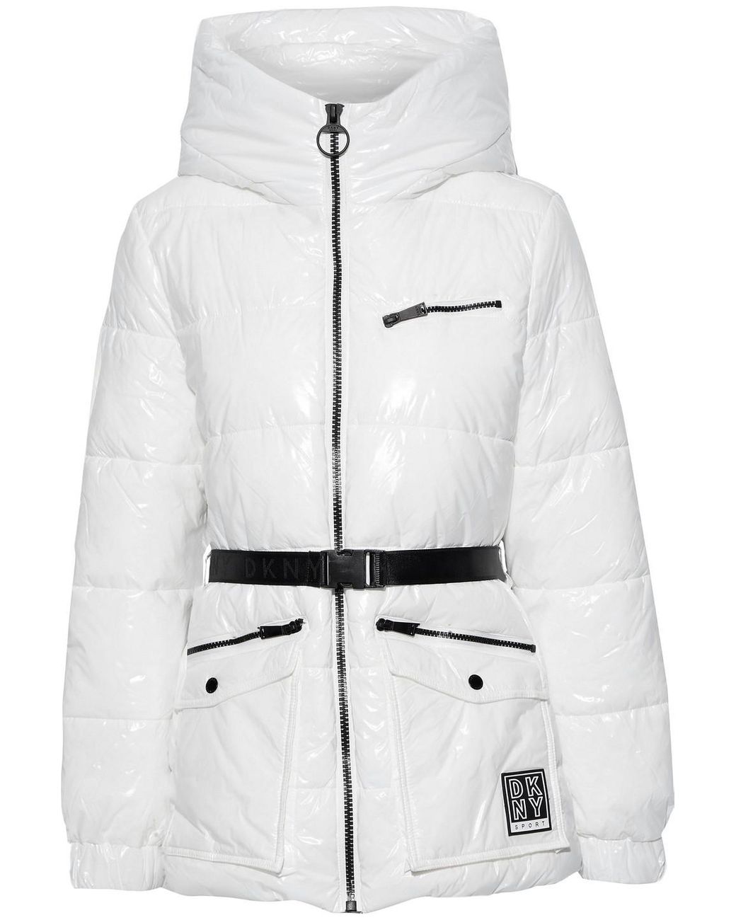 dkny shell hooded jacket