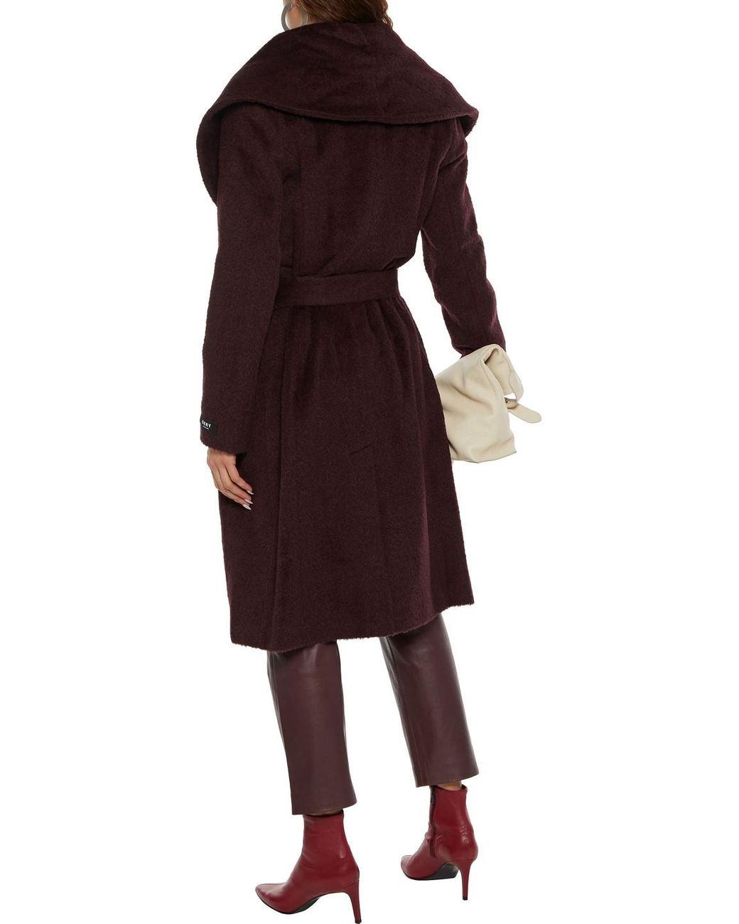 dkny wool blend coat