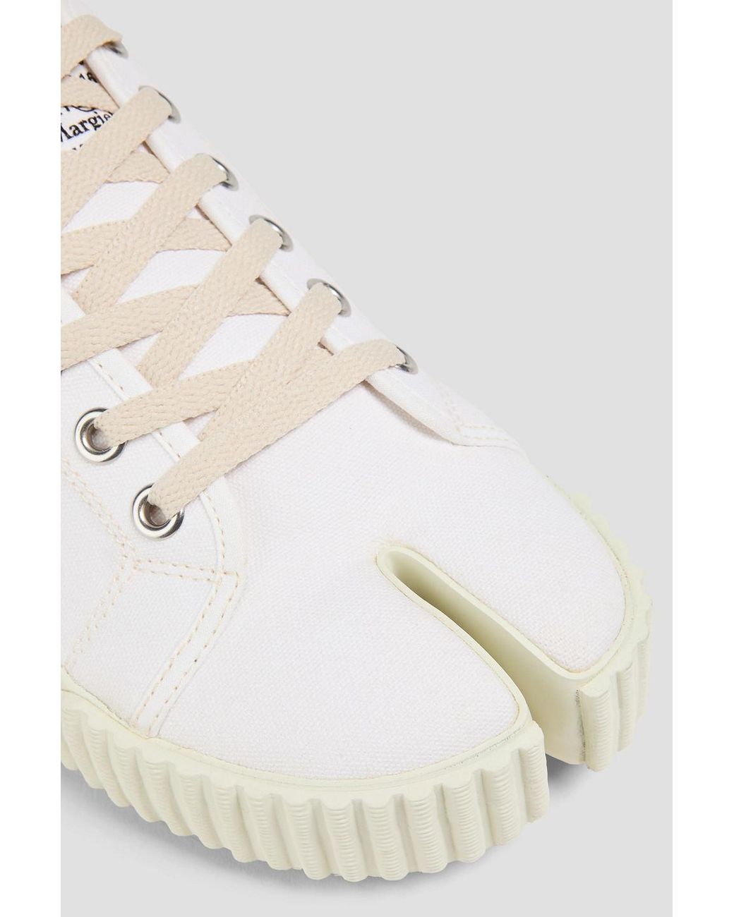 Maison Margiela White Tabi Split-Toe Canvas Sneakers for men