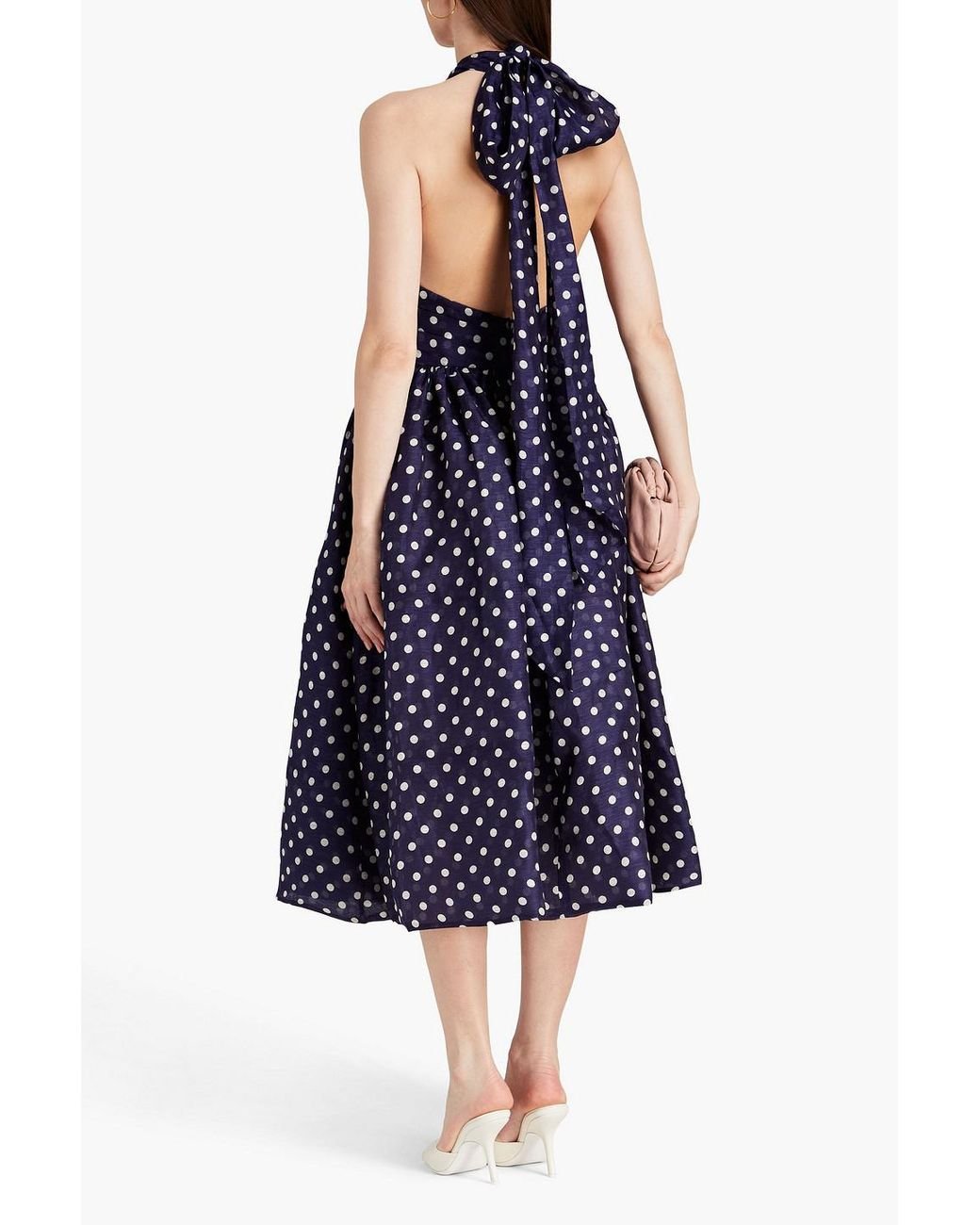 【Zimmermann】Polka-dot linen midi dress Zimmermann Polka-dot linen midi dress Zimmermann