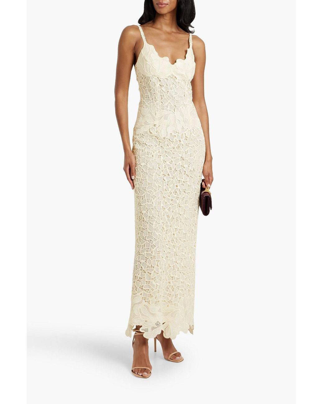 Jonathan Simkhai Phoenix Guipure Lace Maxi Dress in White | Lyst