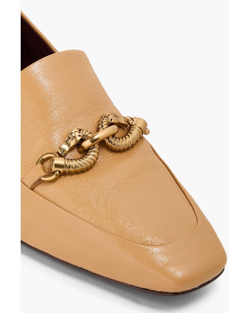 Tory Burch Natural Jessa Embellished Leather Pumps