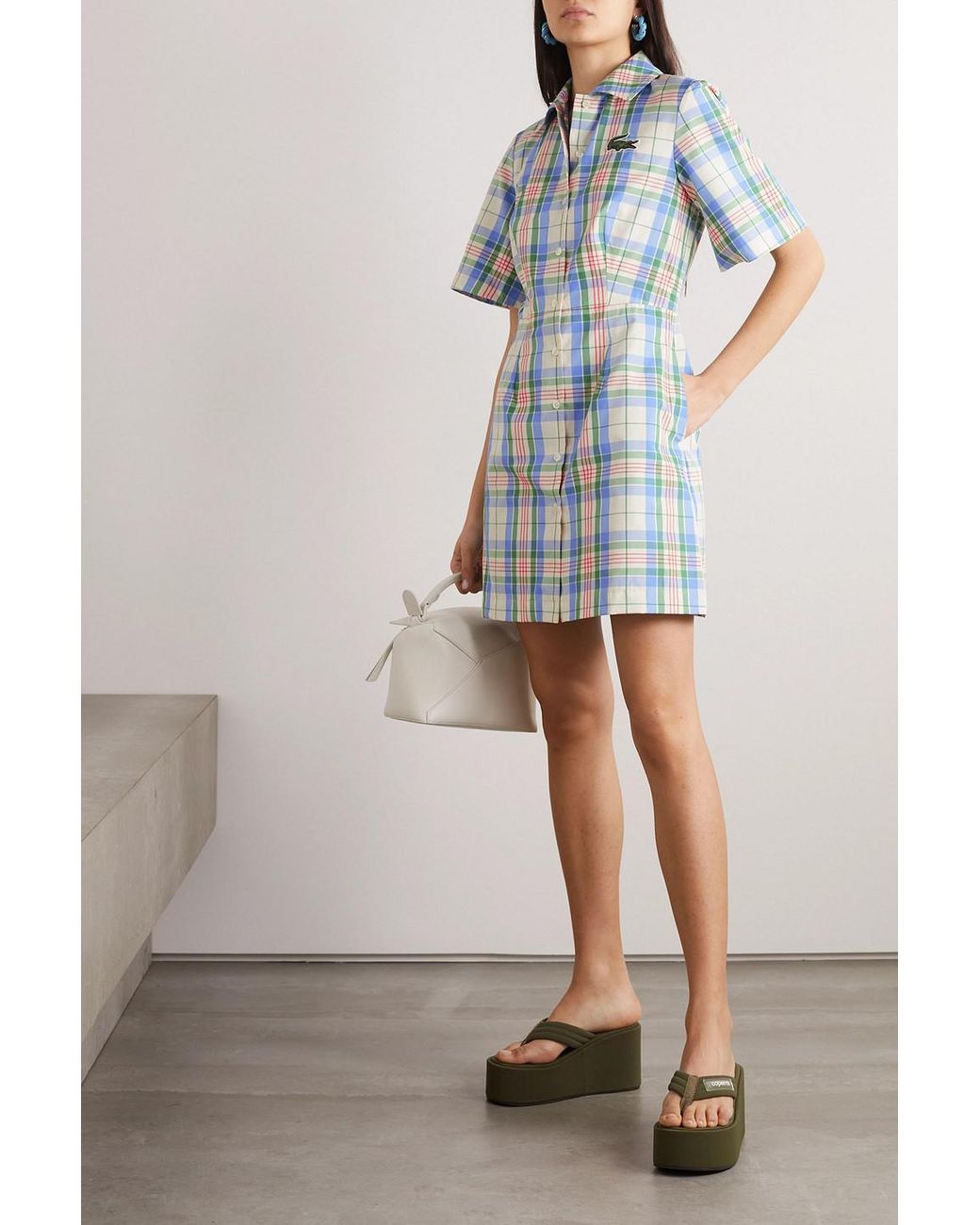 【LACOSTE】 ★ Cotton Flare Shirt Dress ★ Women's Flared Mini-Piqué Polo Dress - Dresses - New In 2025