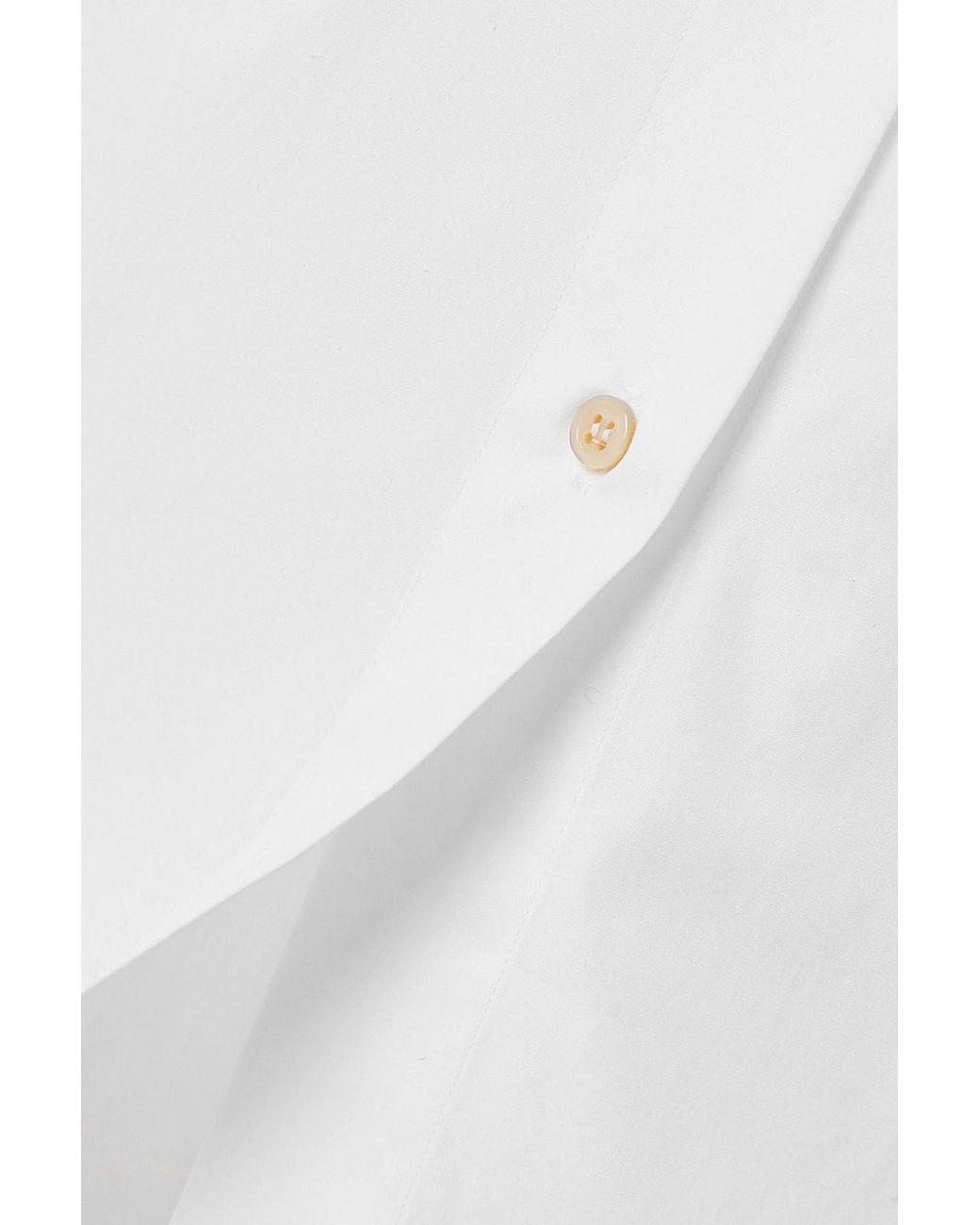 Wales Bonner White Piqué-trimmed Cotton-poplin Midi Shirt Dress