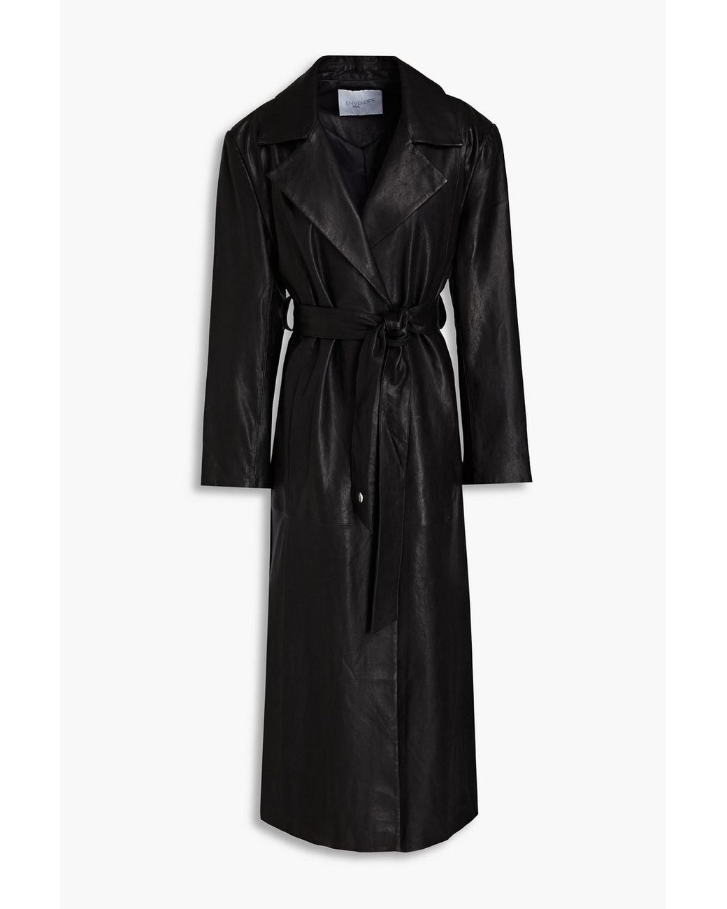 Envelope Perpignan Pebbledleather Trench Coat in Black Lyst Canada