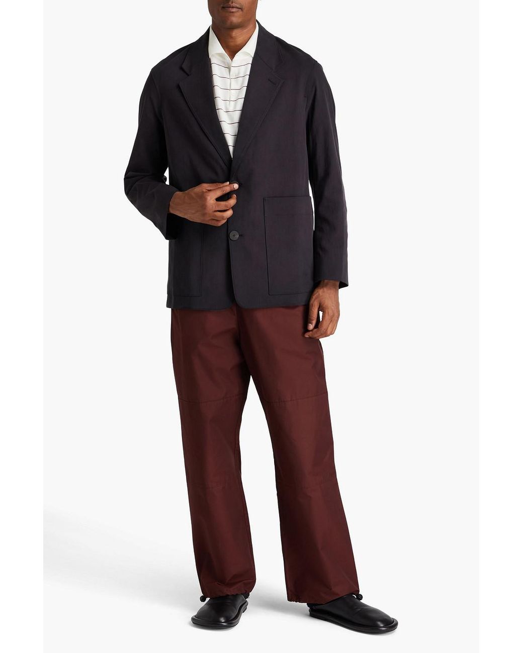 Studio Nicholson Black Twill Blazer for men