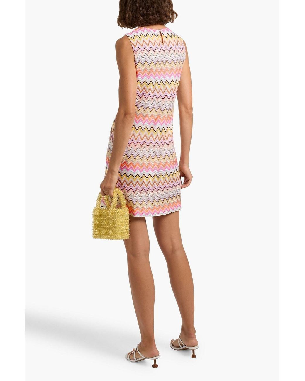 Missoni Yellow Crochet-Knit Mini Dress