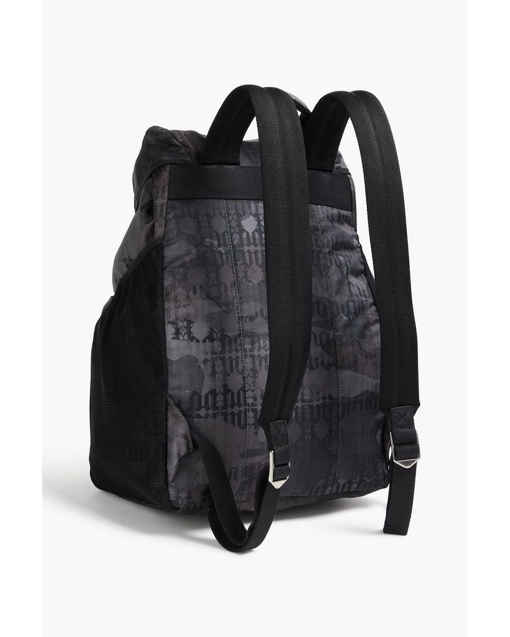 Palm Angels Black Printed Shell Backpack for men