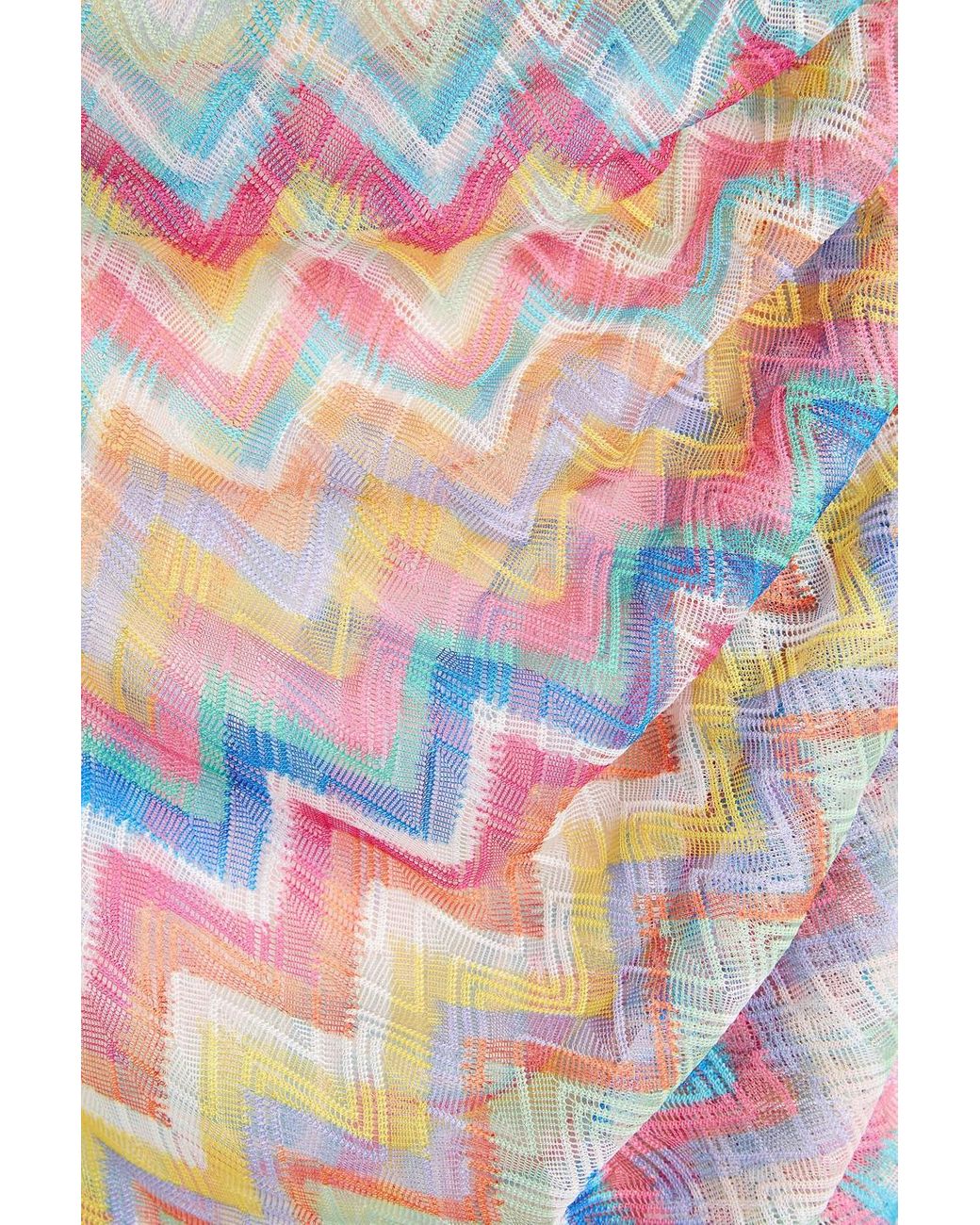 Missoni One-Shoulder Fringed Crochet-Knit Mini Dress in White | Lyst Canada