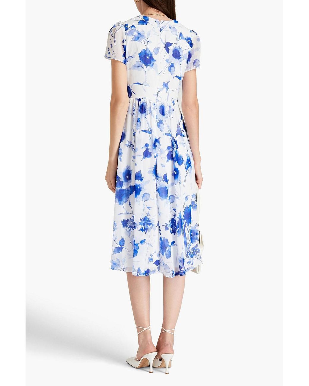 dkny white floral dress