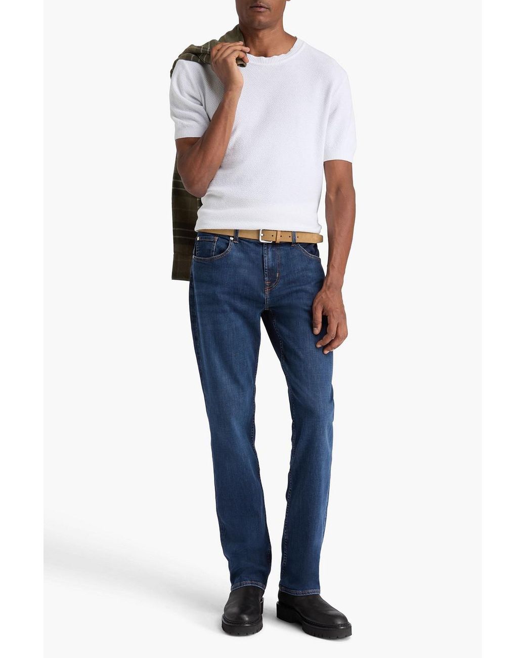 7 For All Mankind Blue Denim Jeans for men