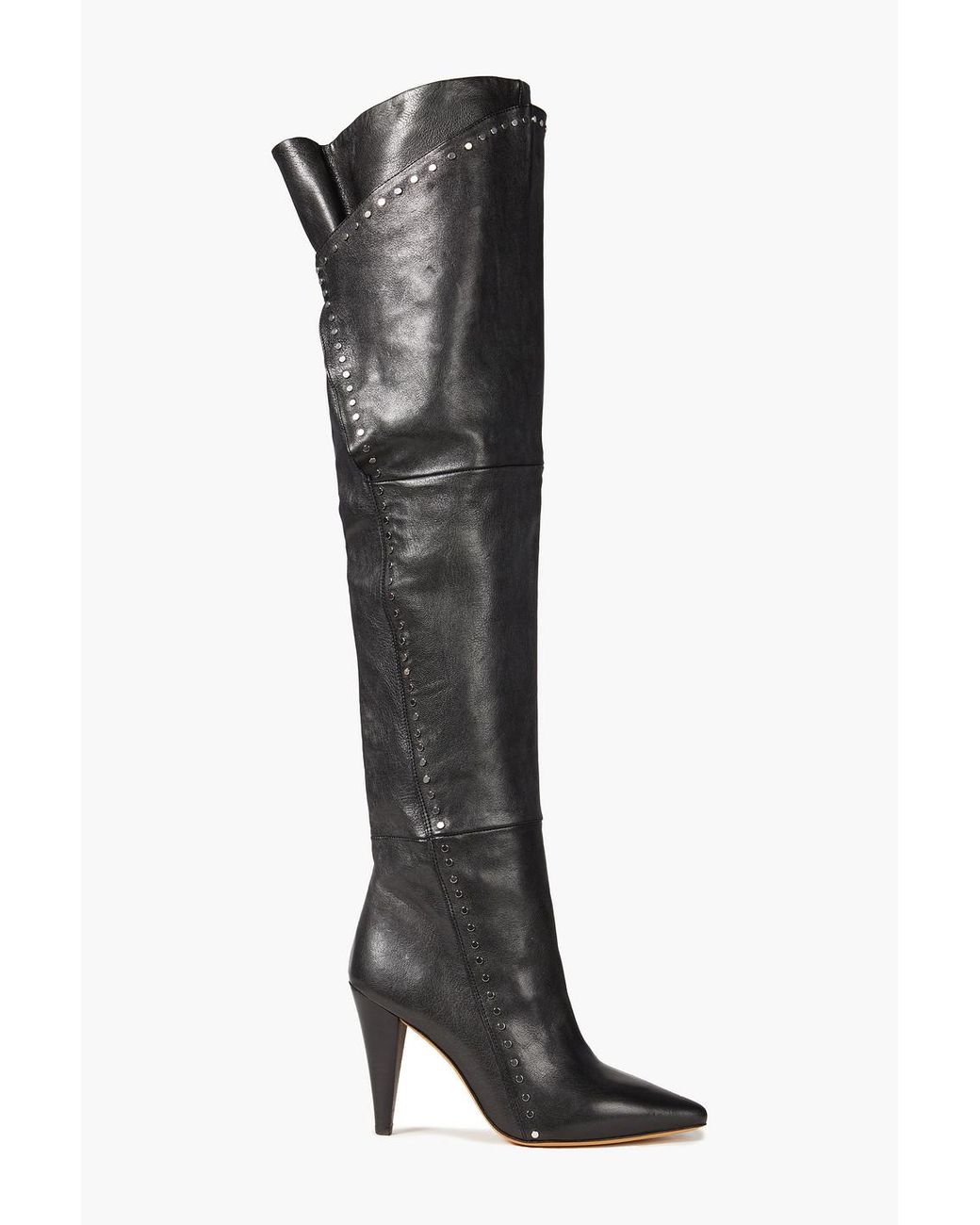 Over the hot sale knee studded boots
