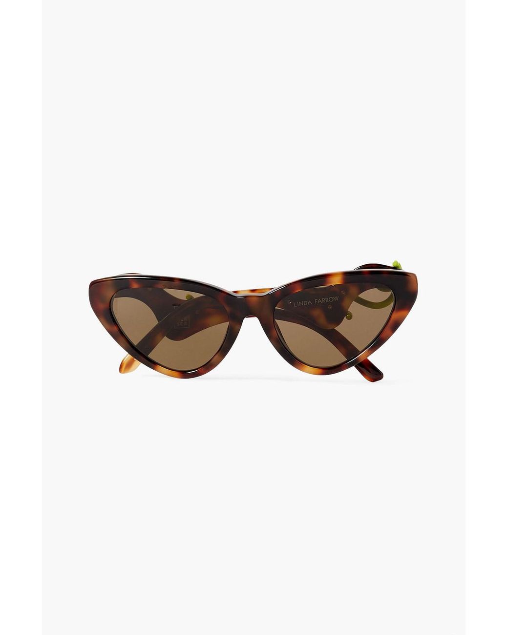 Linda Farrow Bea Bongiasca Cat-Eye Tortoiseshell Acetate