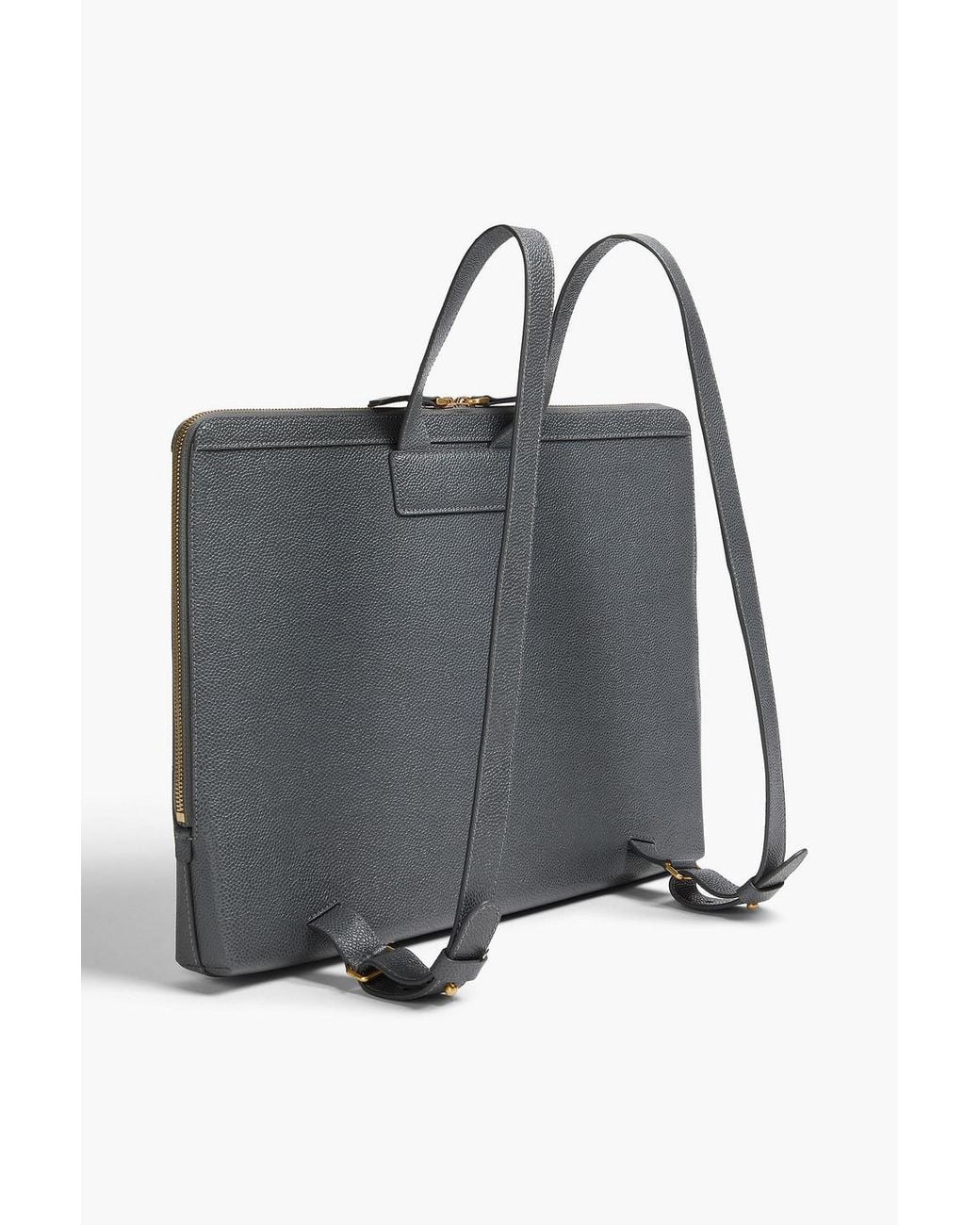 Thom Browne Black Pebbled-leather Backpack for men