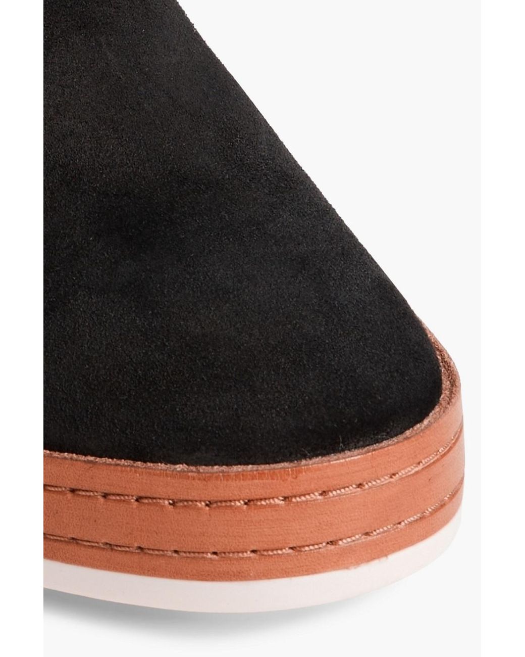 Vince Canella Suede Slippers in Black | Lyst