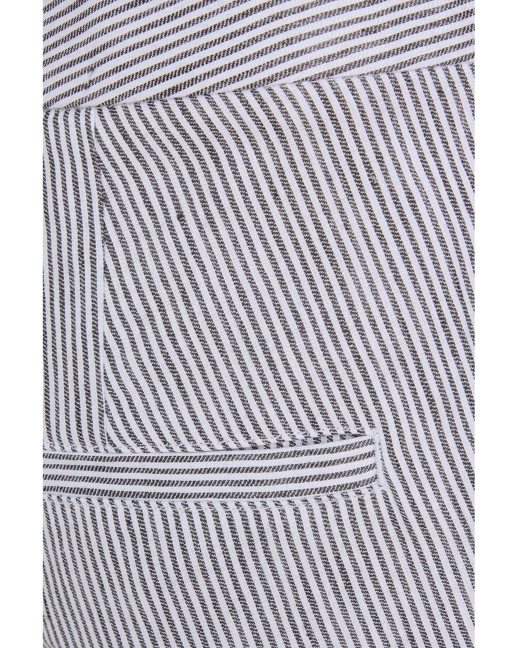 Vince Blue Schlaghose aus einer leinen-baumwollmischung mit streifen