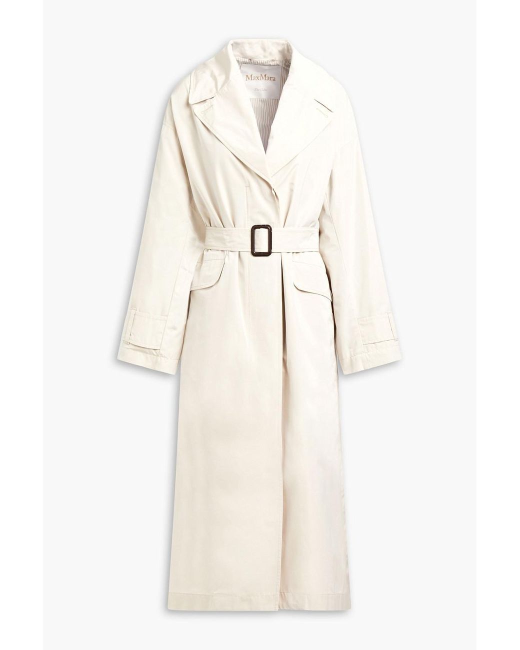 Max Mara Emper Shell Trench Coat in White | Lyst