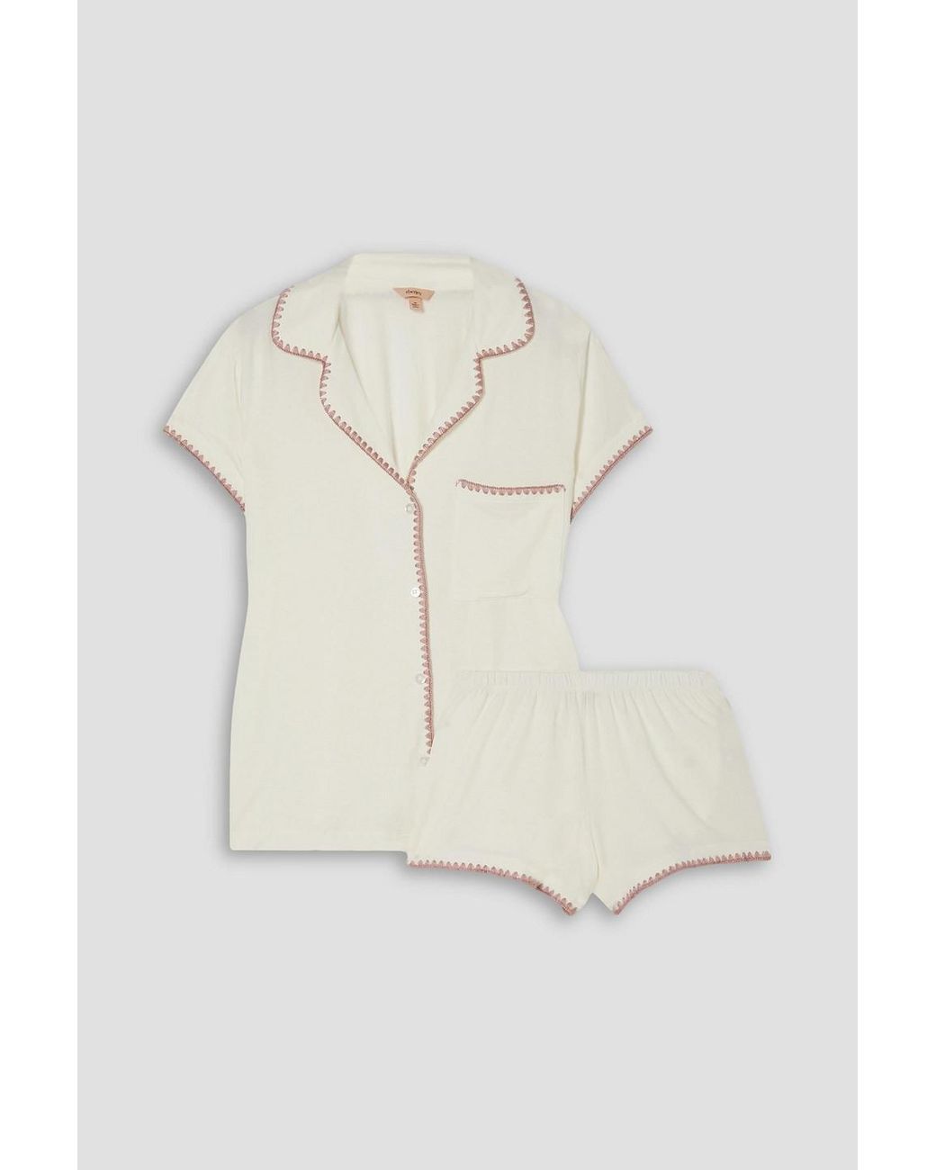 Eberjey Frida Stretch tm Modal Pajama Set in White Lyst UK