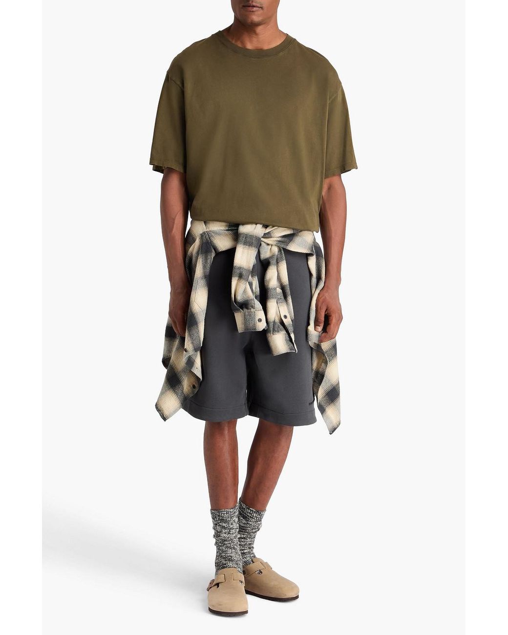 Sandro Green Cotton-Jersey T-Shirt for men