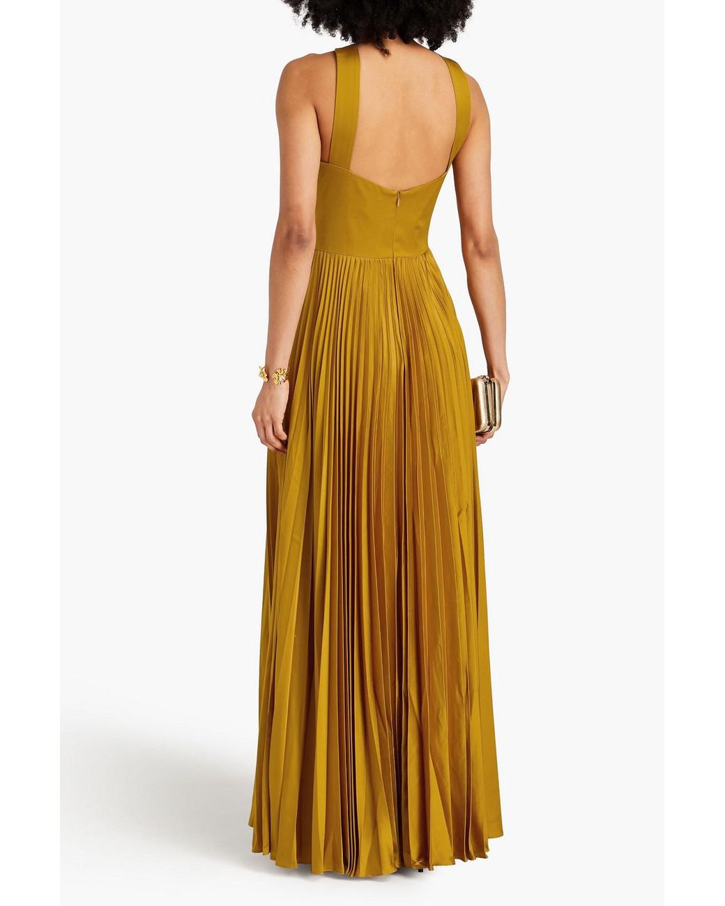 slim fit dress slacks Marchesa Notte Chartreuse Dress – Green Eyed Daisy main image 0