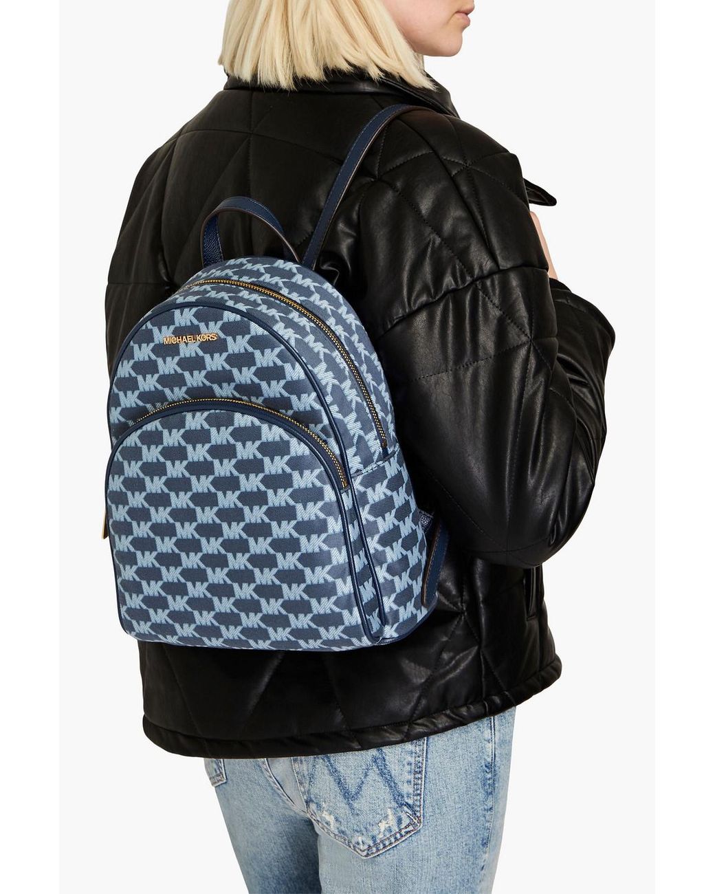 MICHAEL Michael Kors Abbey Jacquard Backpack in Blue Lyst Australia