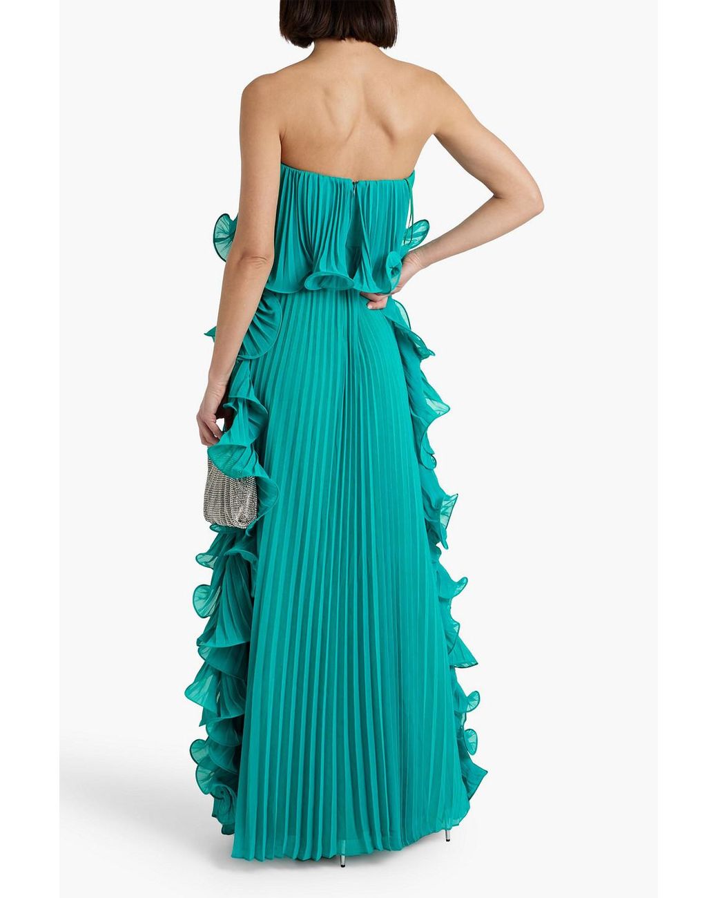 Strapless georgette best sale gown