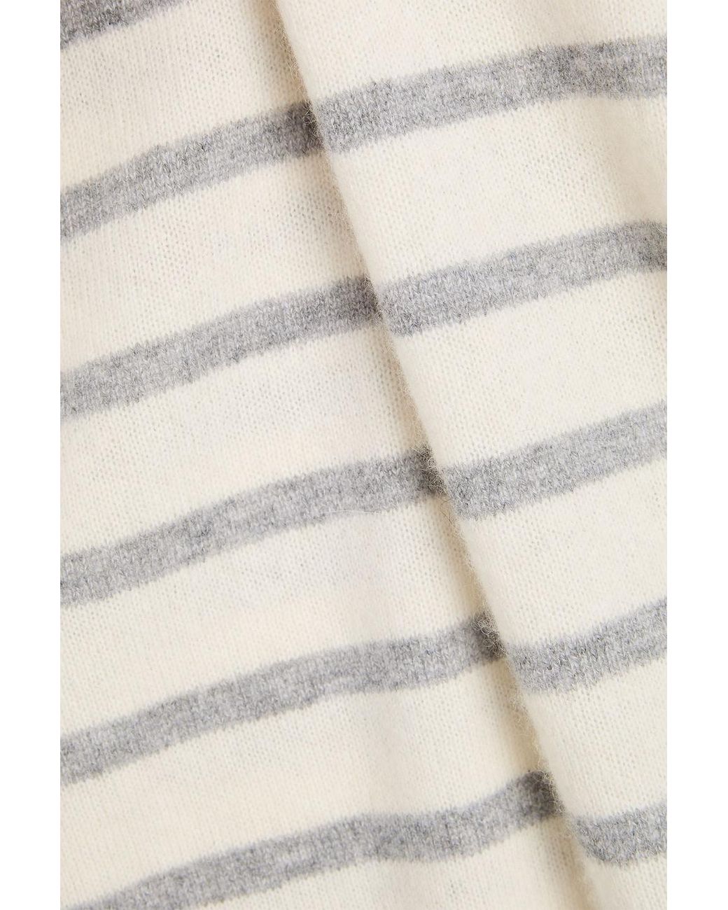Veronica Beard Natural Jerrel Striped Cashmere Tank