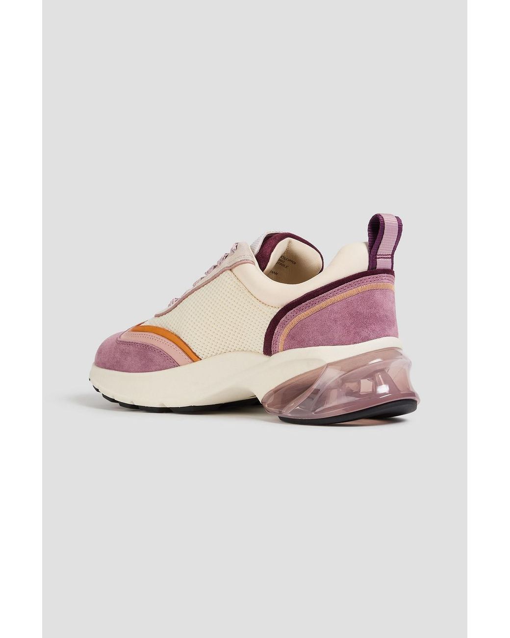 Tory Burch Pink Good Luck Mesh, Leather And Suede Sneakers