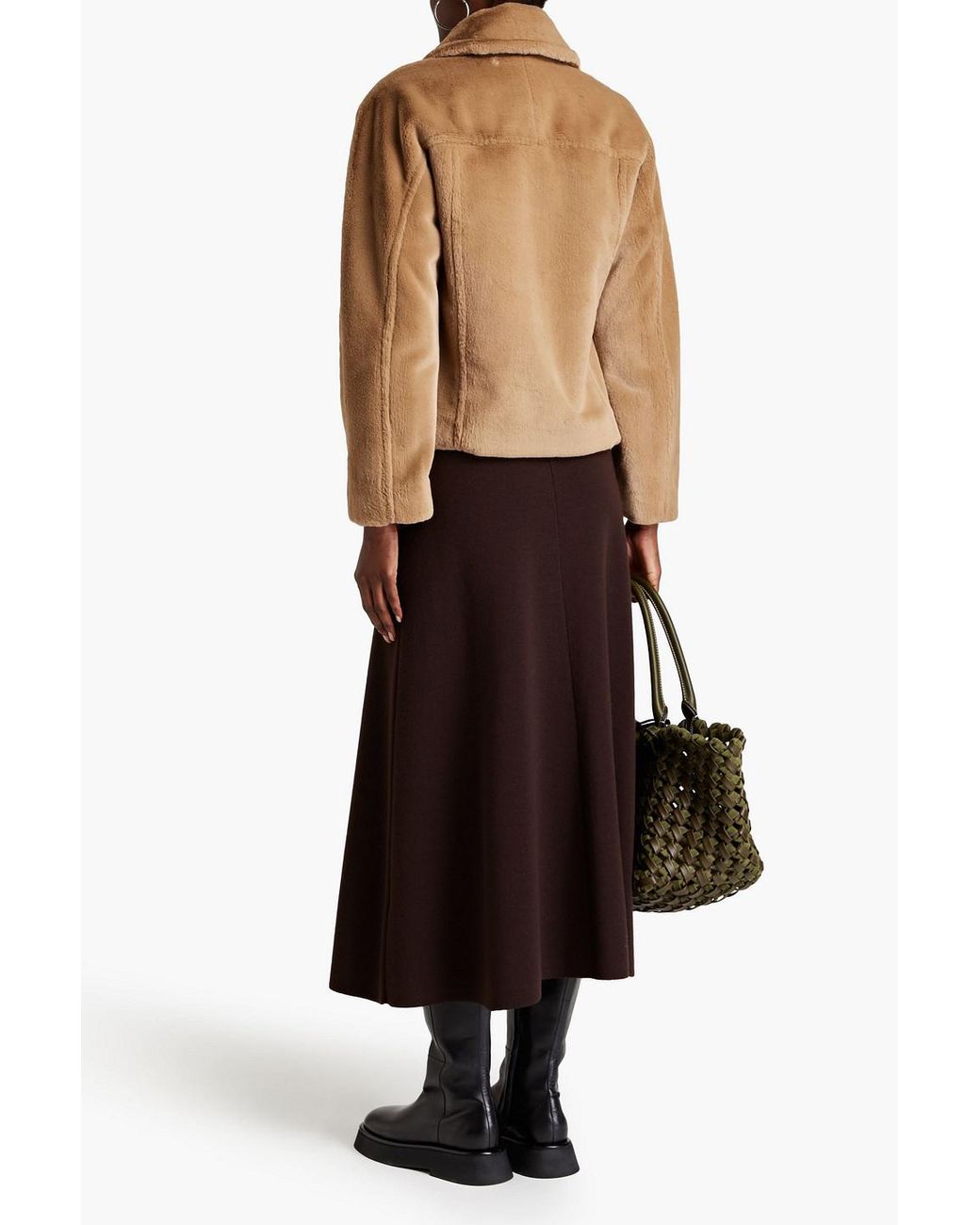 Vince Faux Fur Jacket in Brown Lyst UK