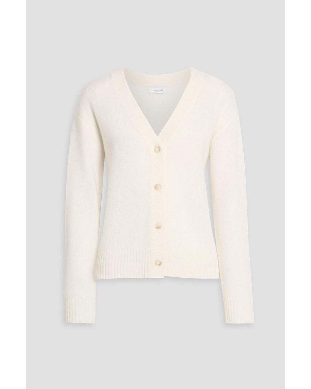 NAADAM White Cashmere Cardigan